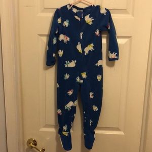 Fleece Footie zip PJs